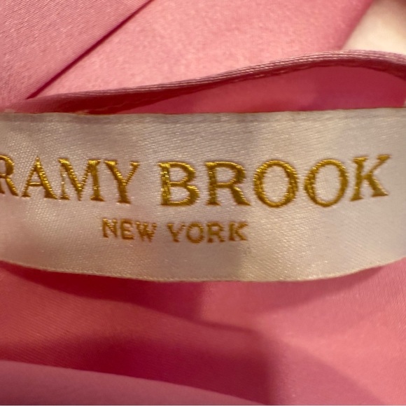 Ramy Brook Women’s  Silk Sleeveless Halter Top Sz M Pink Bow Back - Picture 5 of 11